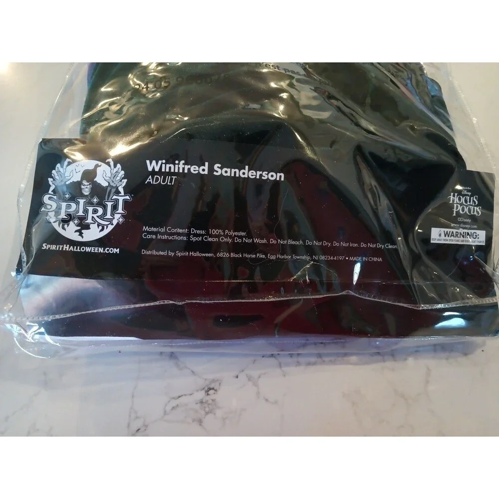 Spirit Halloween Adult Medium 8-10 Winifred Sanderson Hocus Pocus Costume Dress - Picture 7 of 7